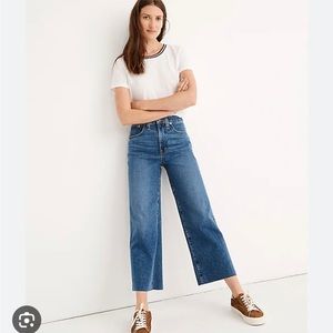 Madewell Slim Wide Leg Crop Jeans, Size 28